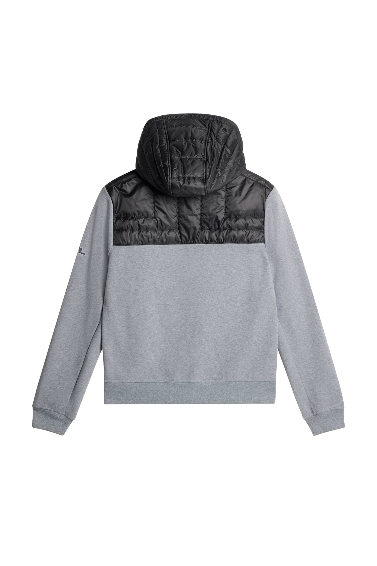 Seth Hybrid Zip Hood / Medium Grey Melange