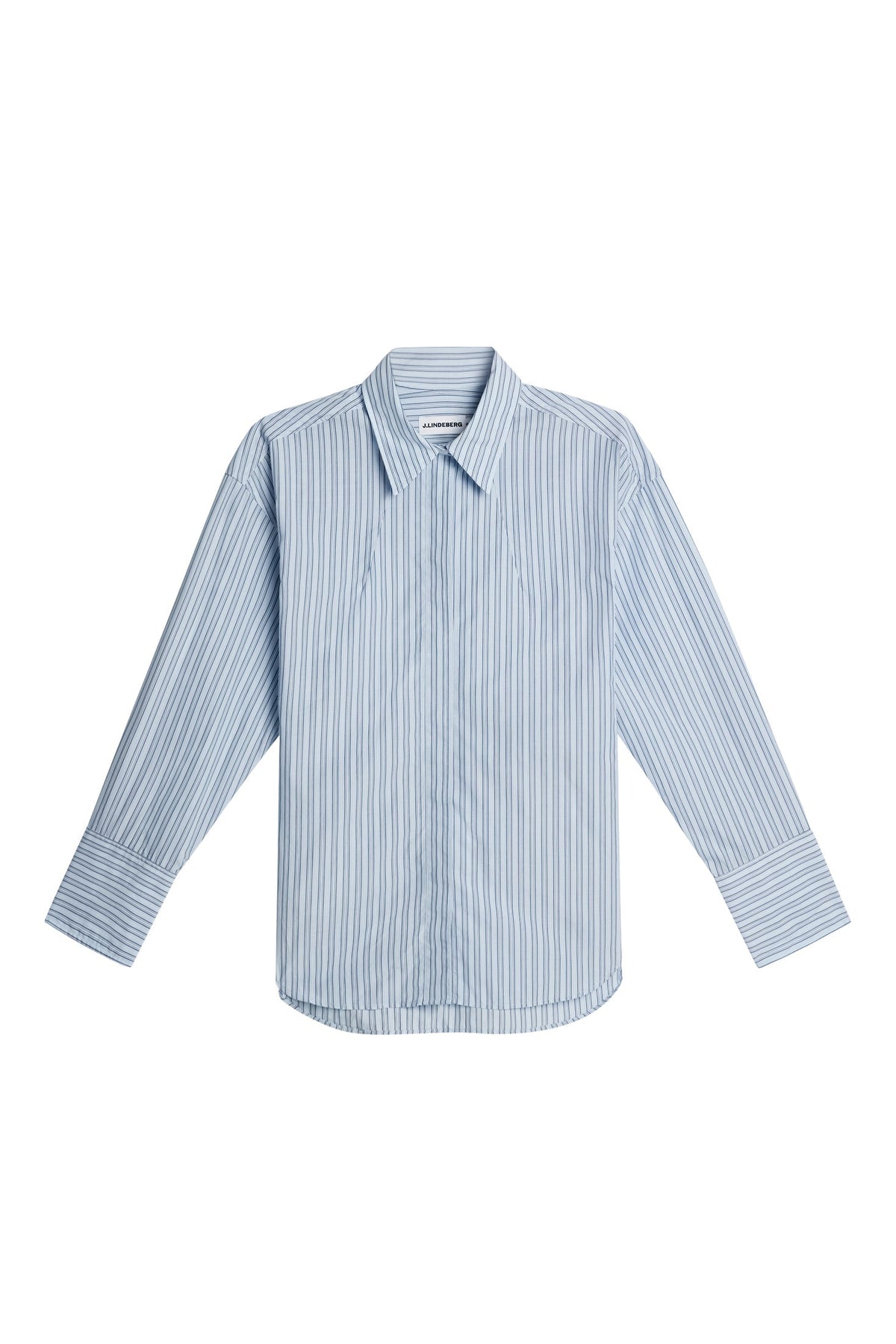 Kristina Cotton Stripe Shirt / Forget-Me-Not