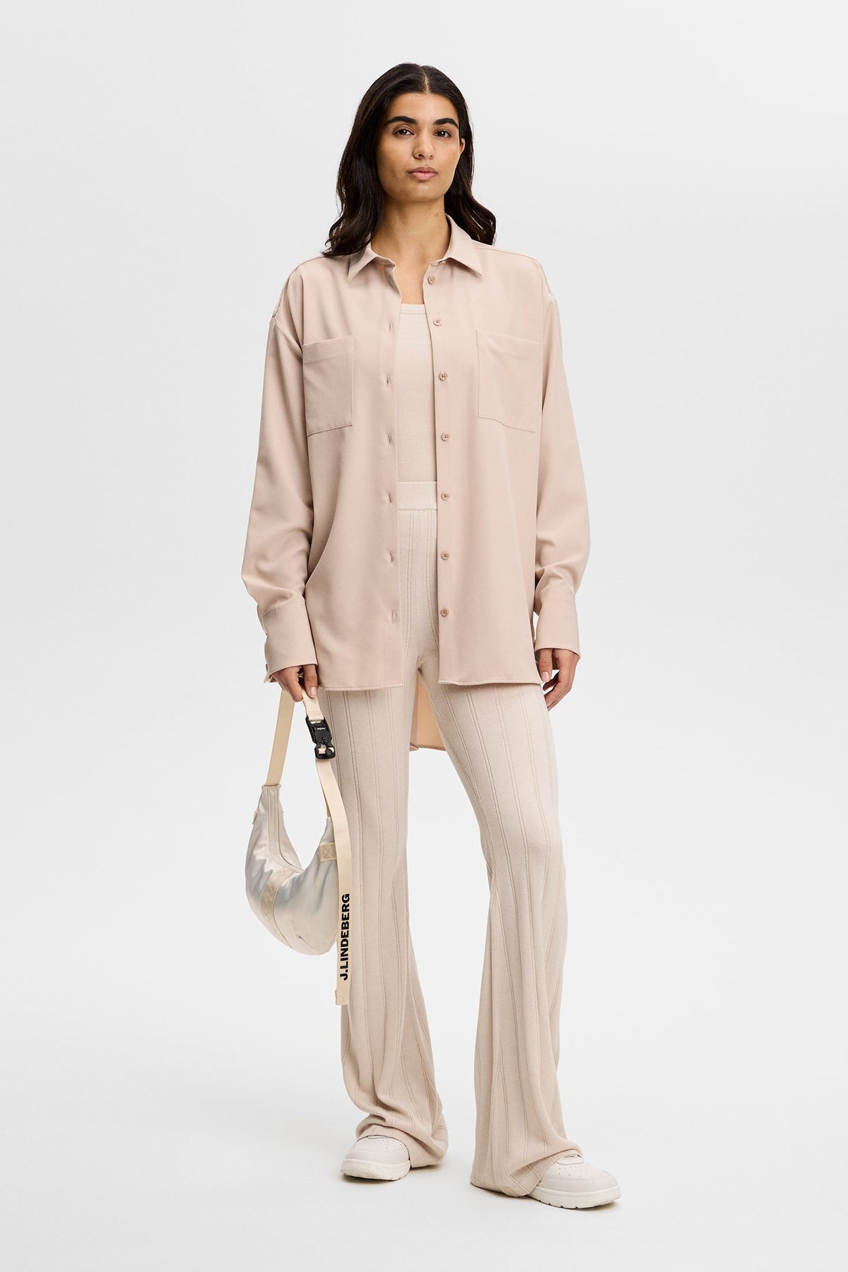 Vera Wide Rib Knit Pants / Moonbeam