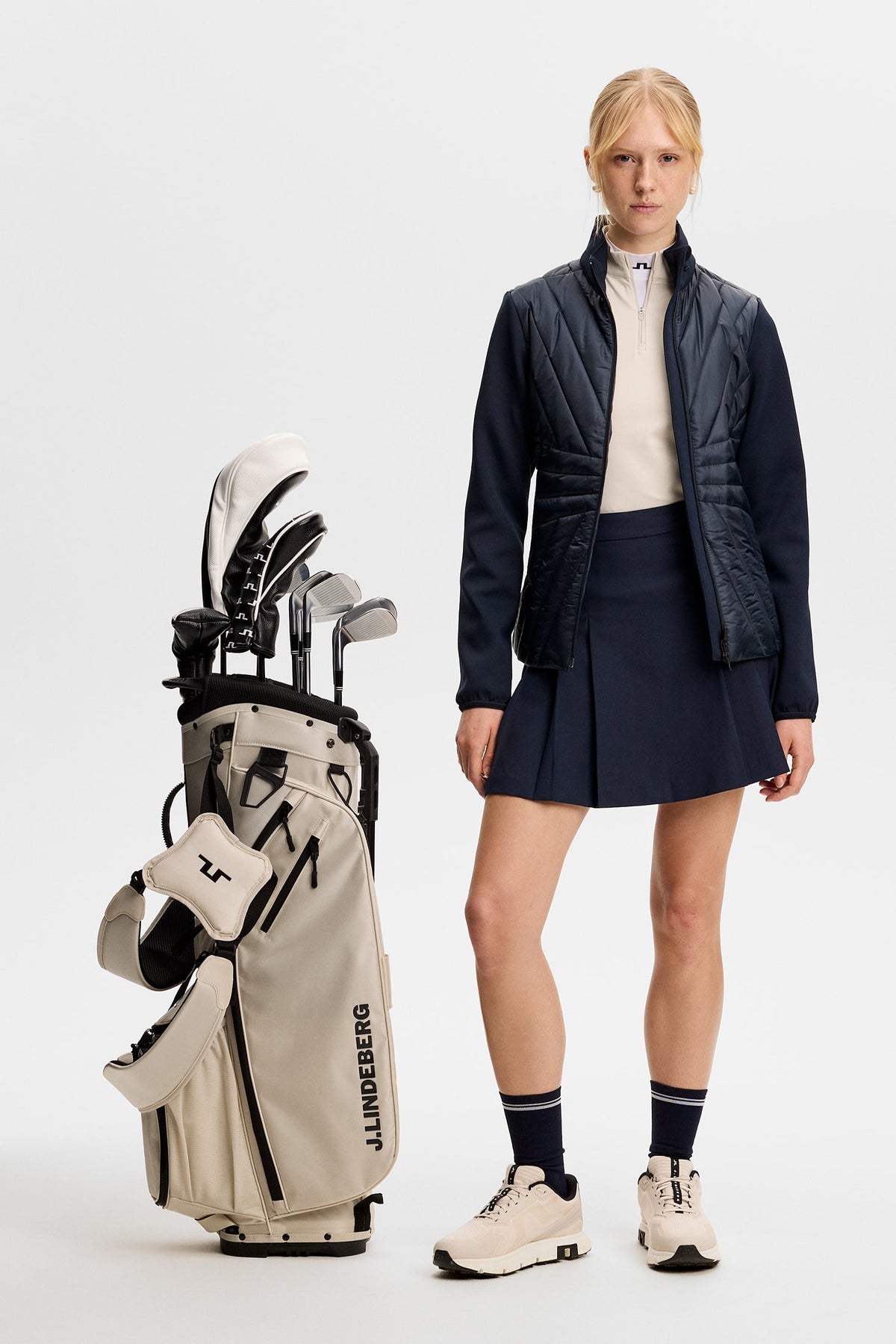 Holma Quilt Hybrid Jacket / Navy