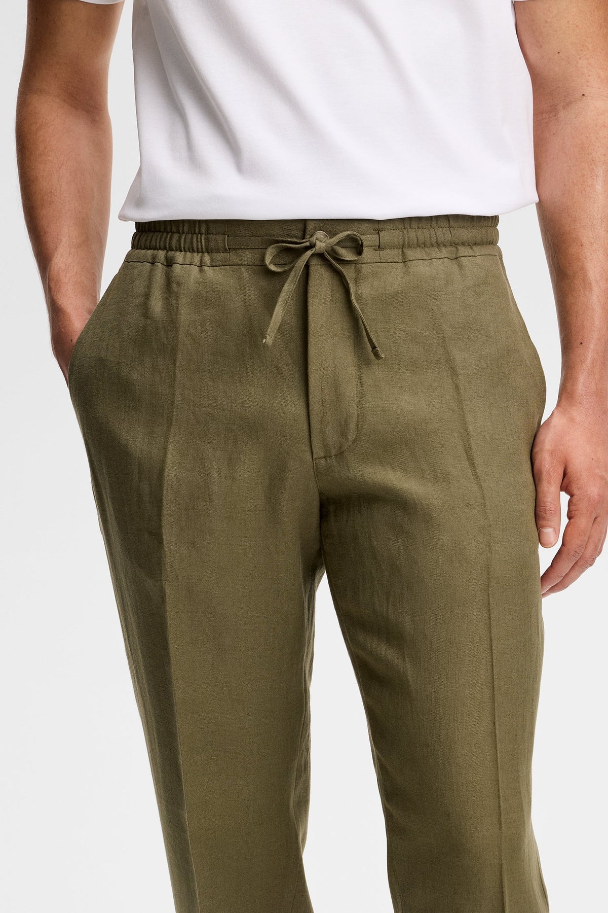 Soren Drape Linen Pants / Kalamata