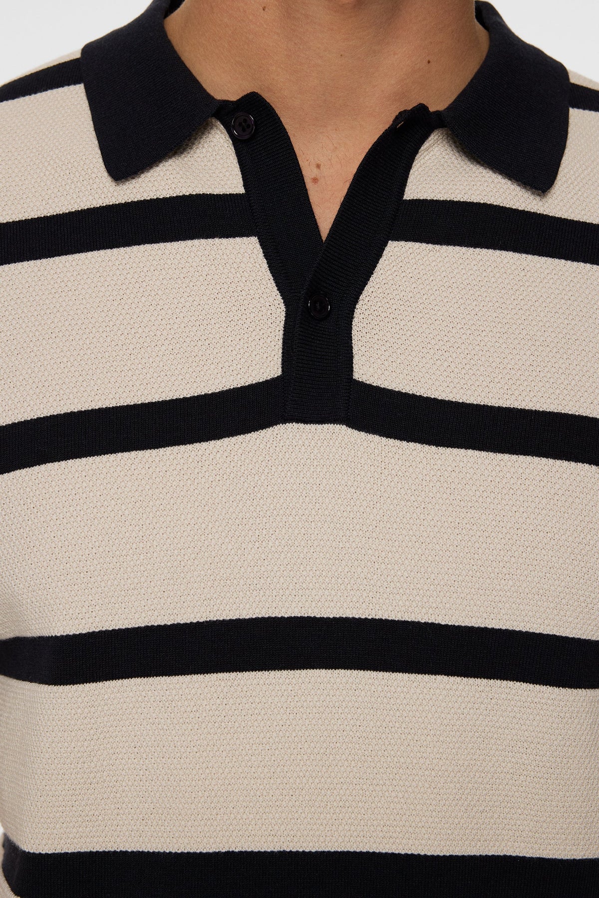 Reve Short Sleeve Stripe Polo / Moonbeam