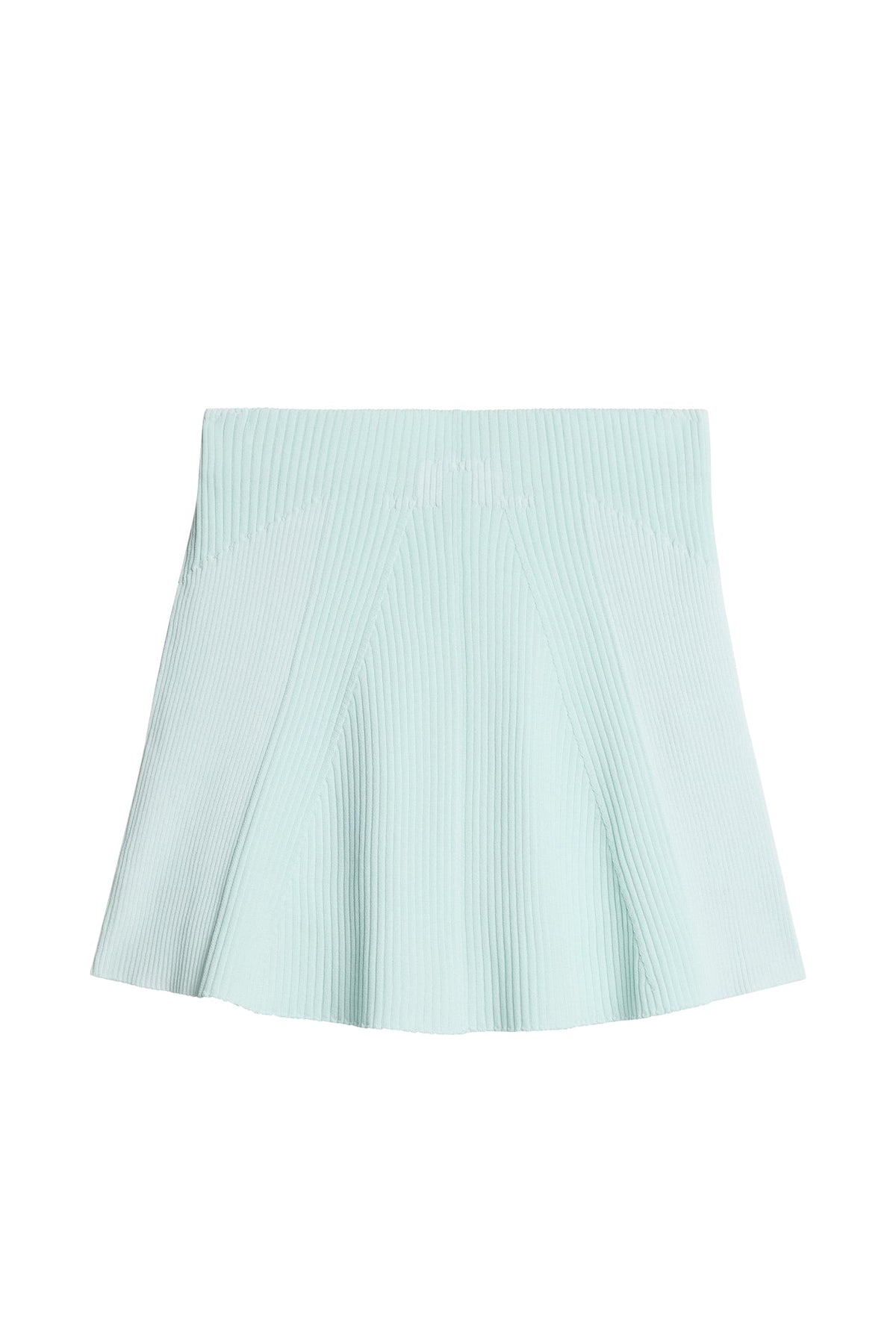 Tanya Contrast Rib Knit Skirt / Sky Light