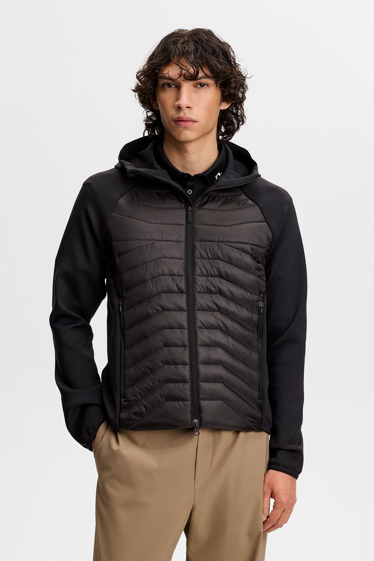Heyden Quilt Hybrid Hood / Black