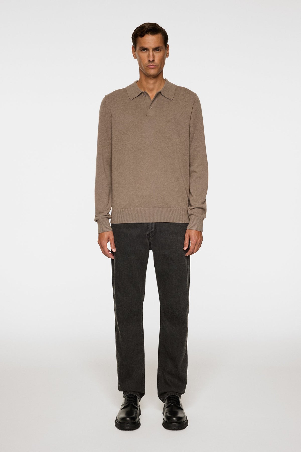 Edgar Knitted Wool Polo / Brindle